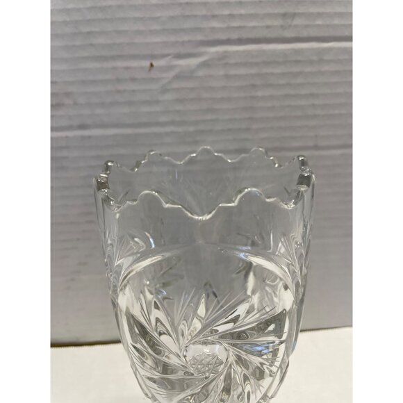 Vintage Heavy Etched Crystal Vase Germany Excellent RARE Find - Picture 5 of 10